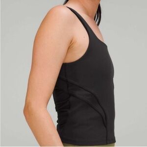 Lululemon Nulu and Mesh-Back Shelf-Bra Yoga Tank Top Black size 8 Like New
